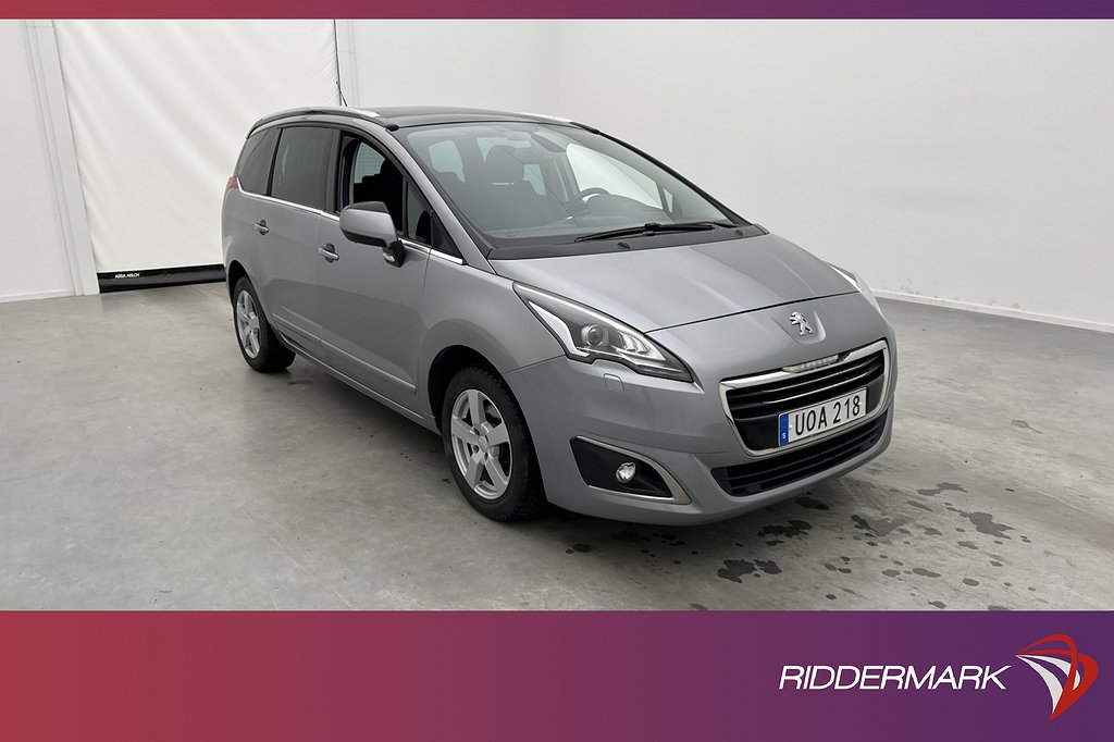 Peugeot 5008 1.6 BlueHDi 120hk Allure 7-Sit Pano Kamera Drag