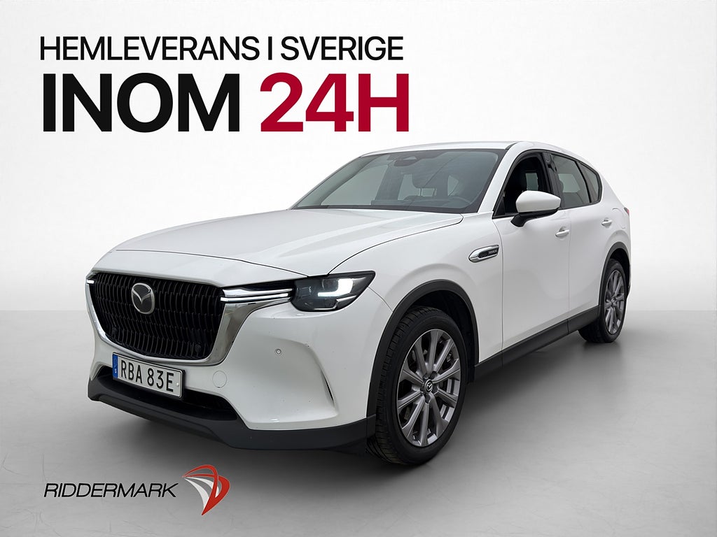 Mazda CX-60 PHEV AWD 327hk Cockpit Drag HuD Nav Kamera Skinn