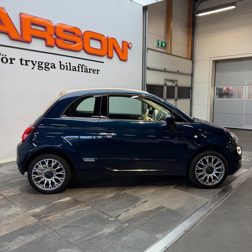 Fiat 500C 1.2 8V Lounge Navi Läder PDC Bak