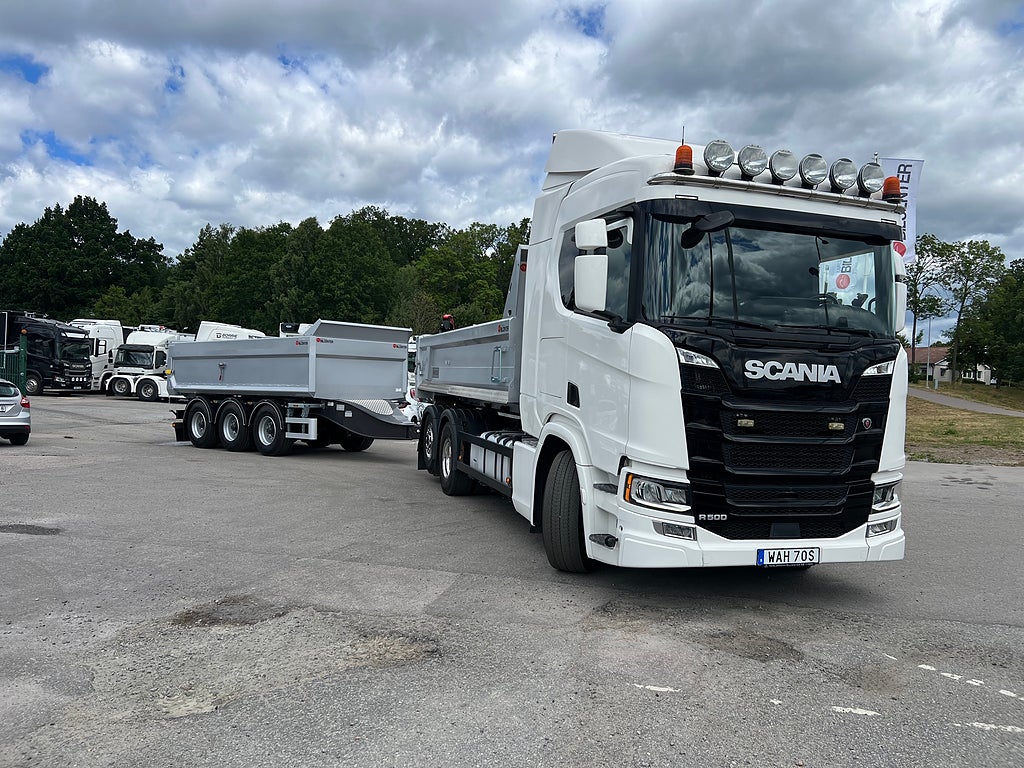 Scania R500 6x2*4 Lastväxlare inkl Schaktflak & Tippkärra