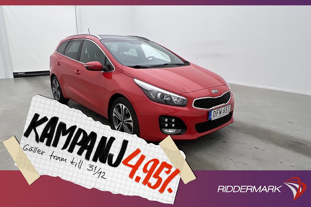 Kia Cee´d 1.6 136hk GT-Line Pano Värmare Navi Ra 4,95% Ränta