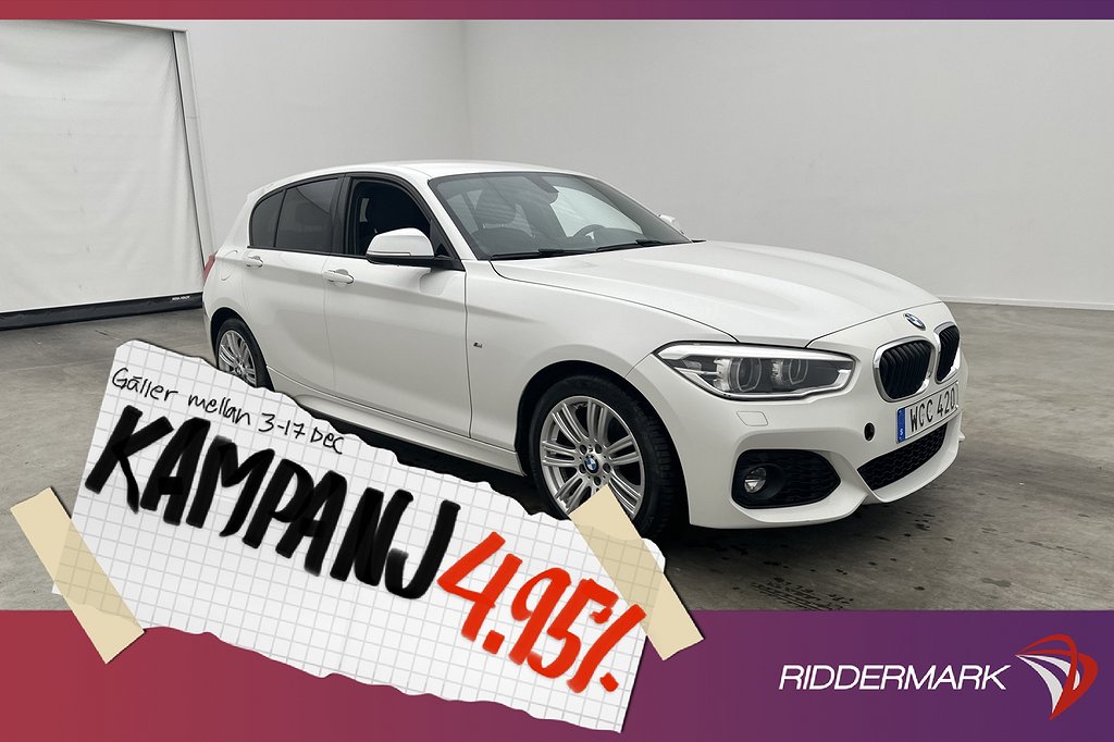 BMW 118 i 136hk M Sport Sensorer Alcantara 4,95% Ränta