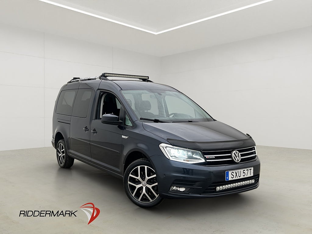Volkswagen Caddy Maxi Life 4M Värmare Dragkrok Kamera 7-Sits