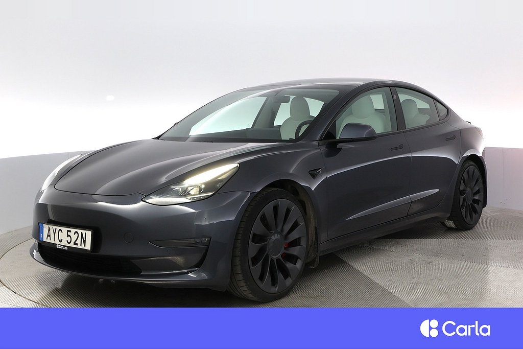 Tesla Model 3 Performance AWD Refresh Autopilot Pano V-Hjul