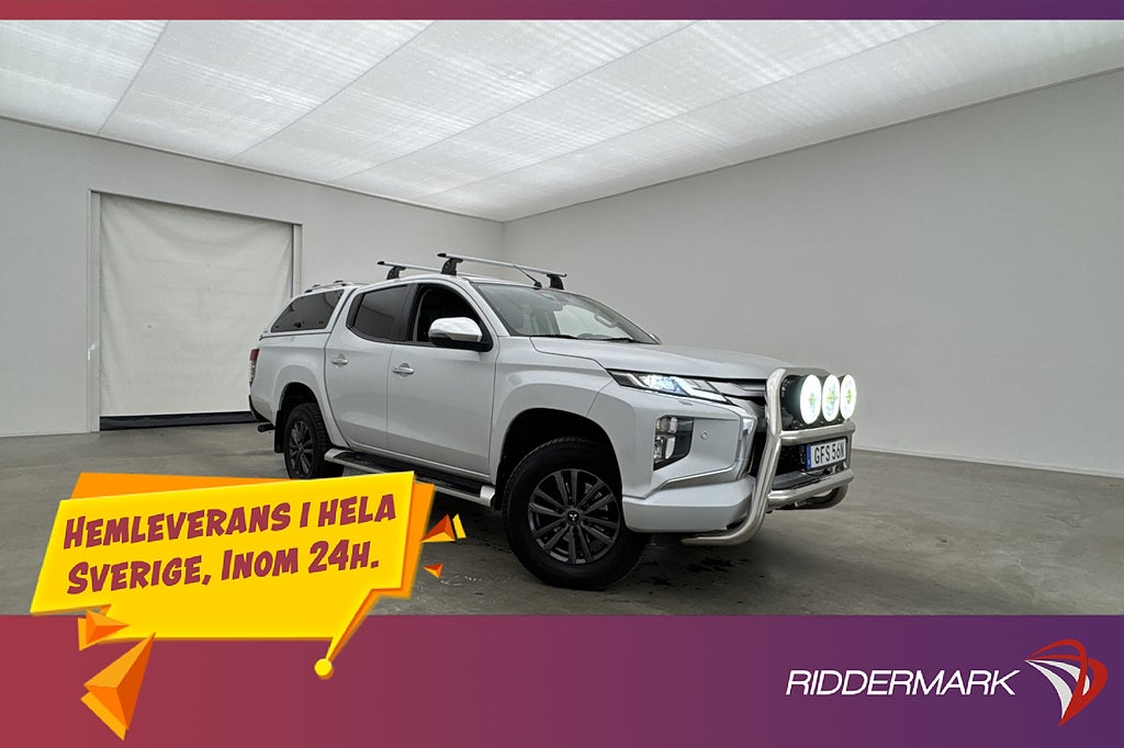 Mitsubishi L200 2.2 4WD Värm Drag Kåpa Diff Skinn Moms 1-Äga