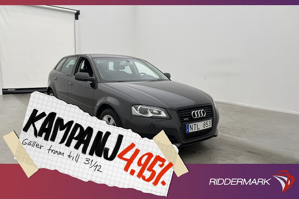 Audi A3 2.0 TDI Quattro 140hk Attraction Panora 4,95% Ränta