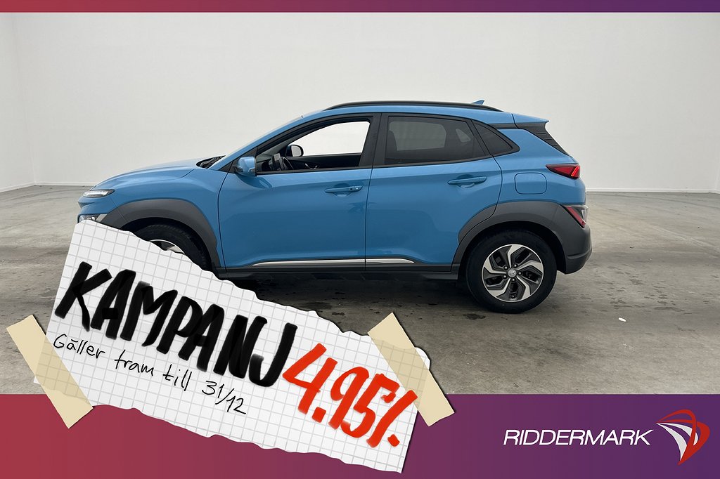 Hyundai Kona Hybrid 1.6 DCT 141hk Advanced GPS D 4,95% Ränta