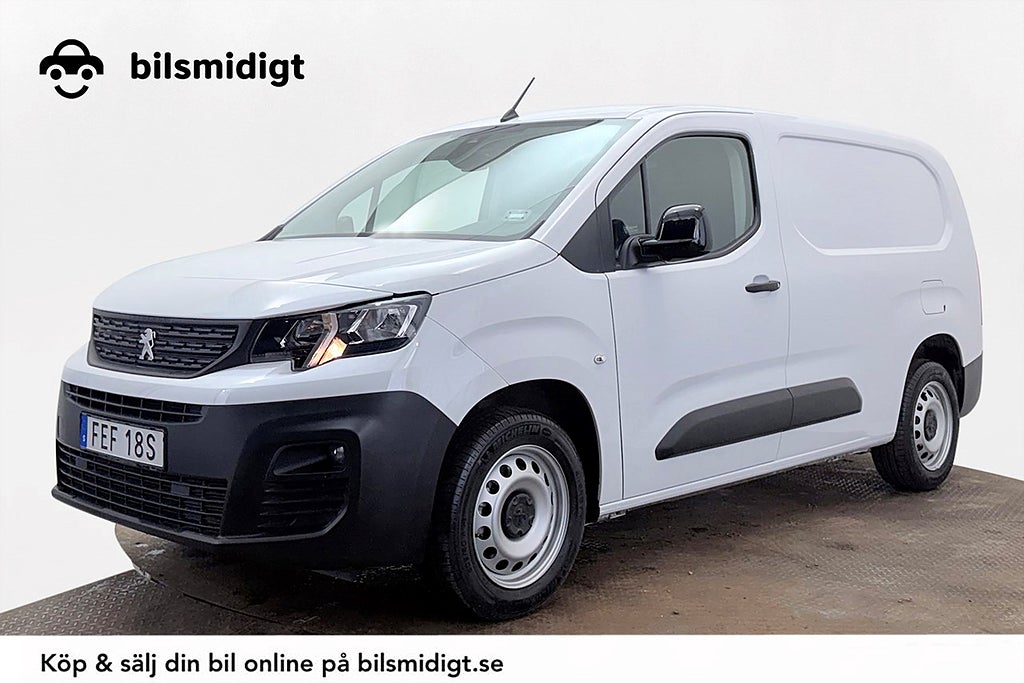 Peugeot Partner Utökad Last 1.5 L2H1 3-sits Inredd P-Sens MOMS