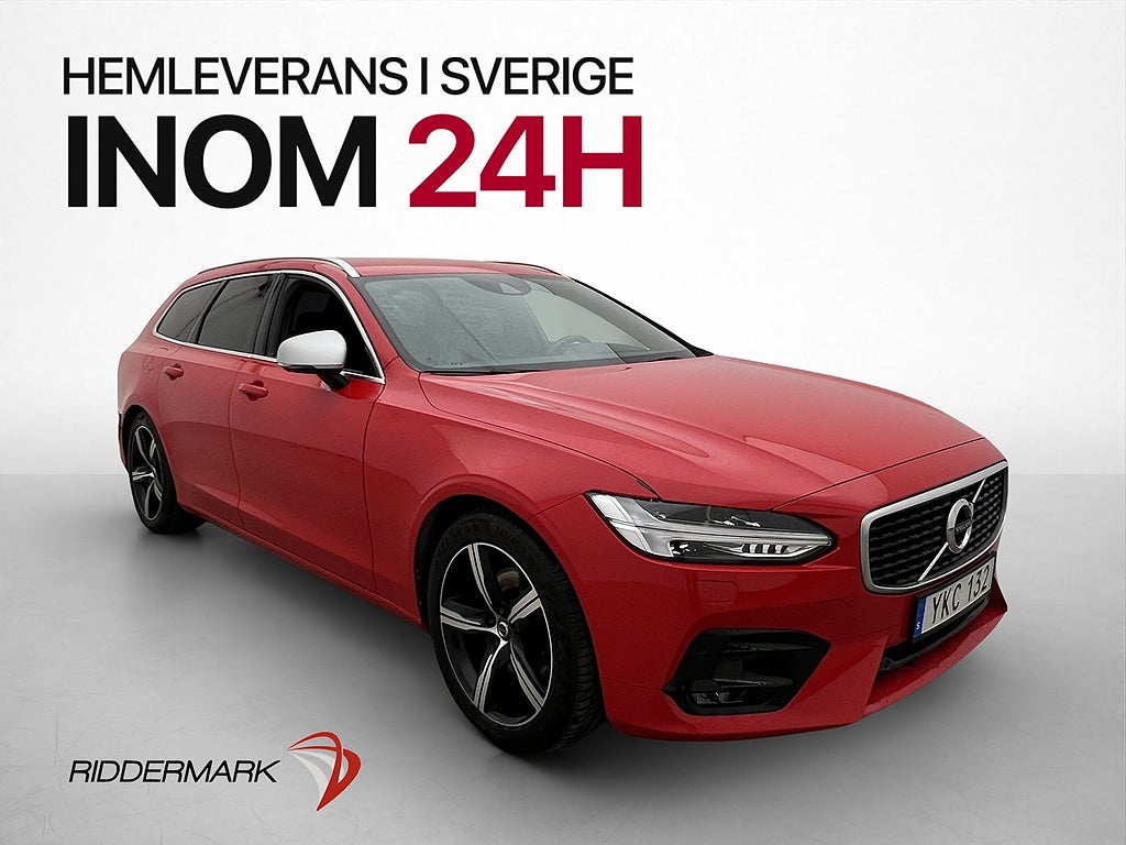 Volvo V90 D4 AWD R-Design Värmare Drag CarPlay Elstol Navi
