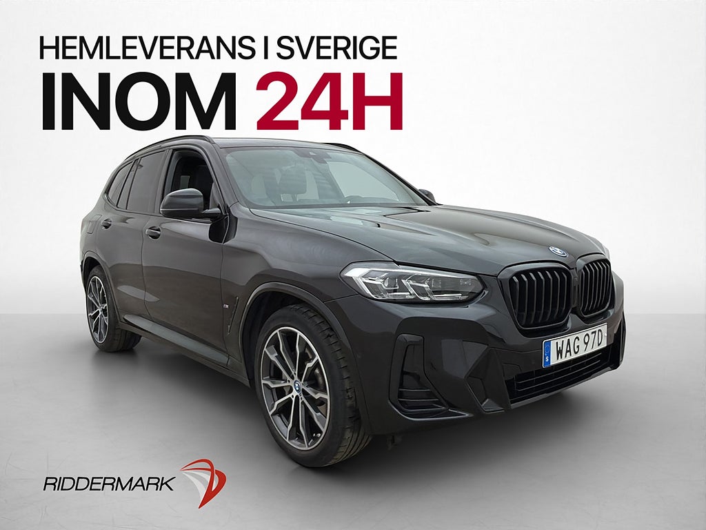 BMW X3 xDrive30e 292hk M Sport Pano HUD Skinn Kamera Drag