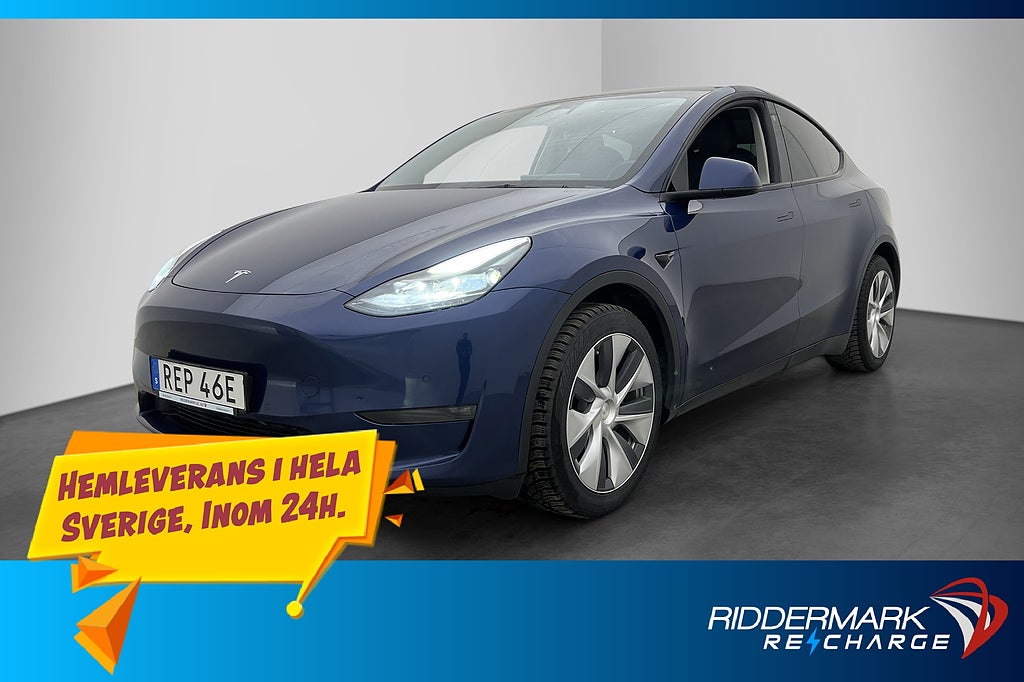 Tesla Model Y Long Range AWD Dragkrok Autopilot Pano MOMS