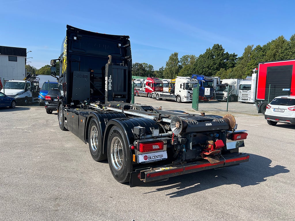 Scania R650 V8 6x4 Tandem Lastväxlare, Kranflak & Liftdumper, Euro 6