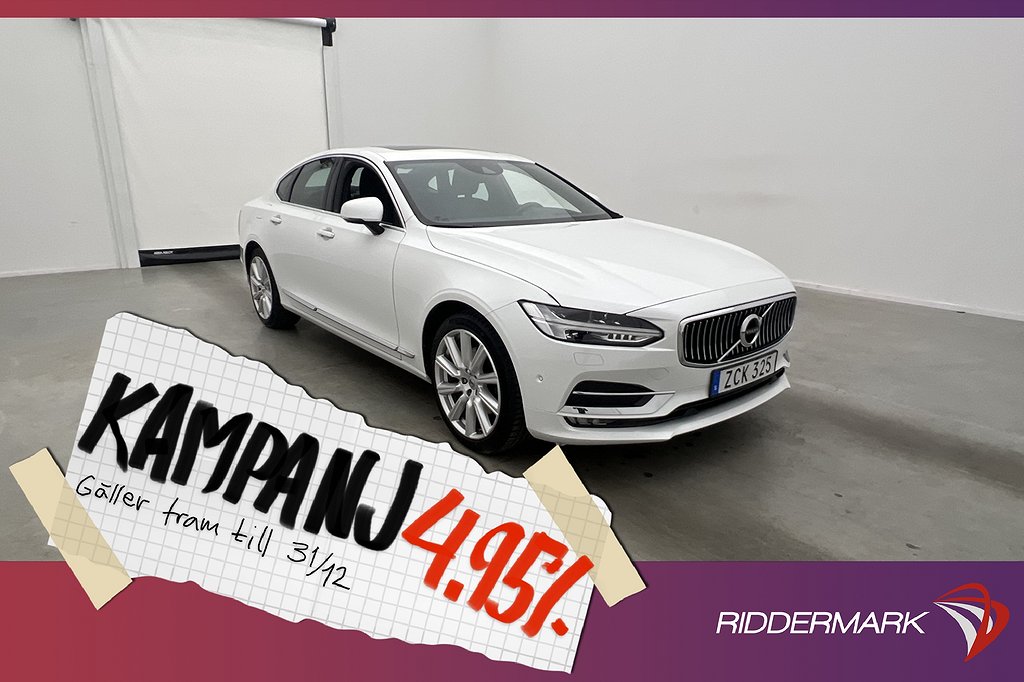 Volvo S90 T5 254hk Inscription VOC B&W Kamer 4,95% Ränta