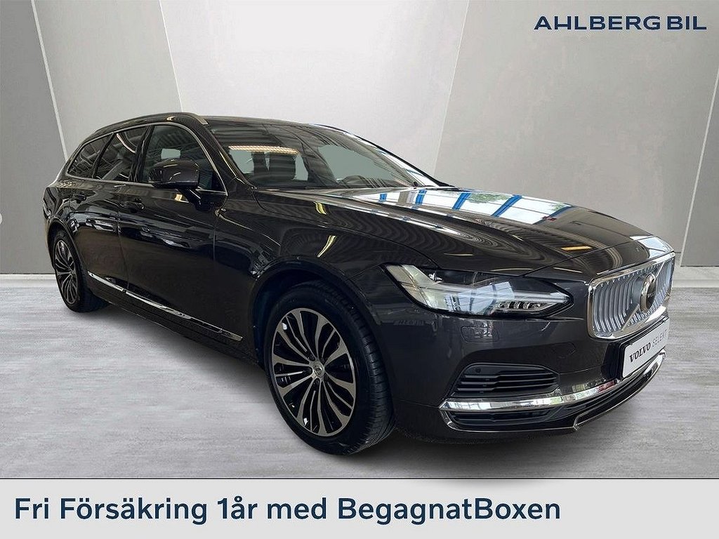 Volvo V90 Recharge T6 Core Edition, Dragkrok Halvautomatisk, Parkeringskam