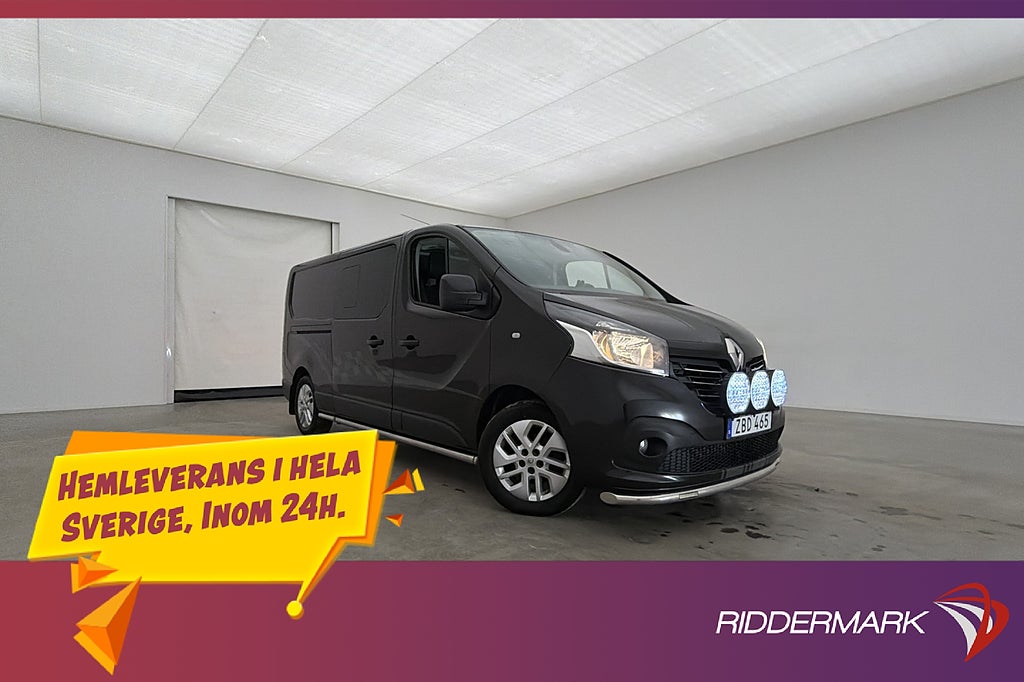 Renault trafic CrewVan L2 145hk Värm Drag Kamera 2xDörr Moms