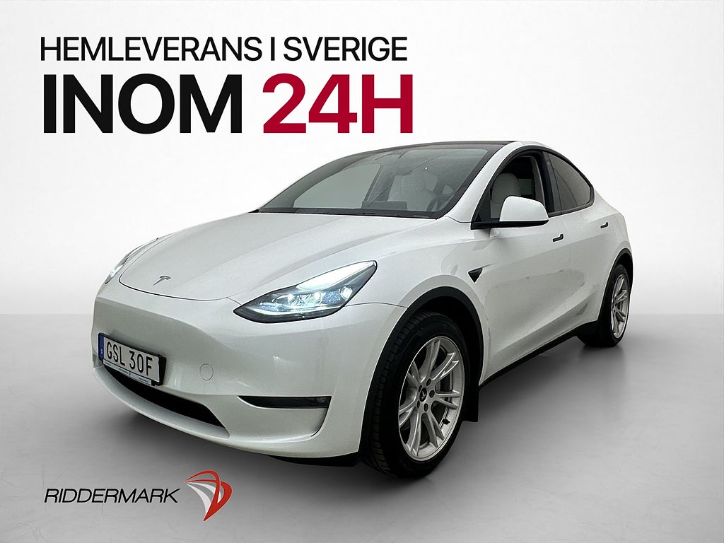 Tesla Model Y Long Range AWD Ljus interiör Drag Värmepump