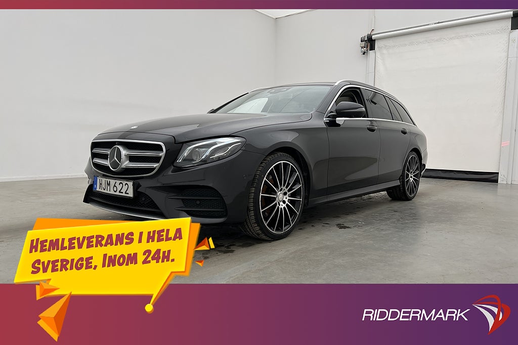 Mercedes-Benz E 220 T AMG Line Värmare Pano Cockpit Drag