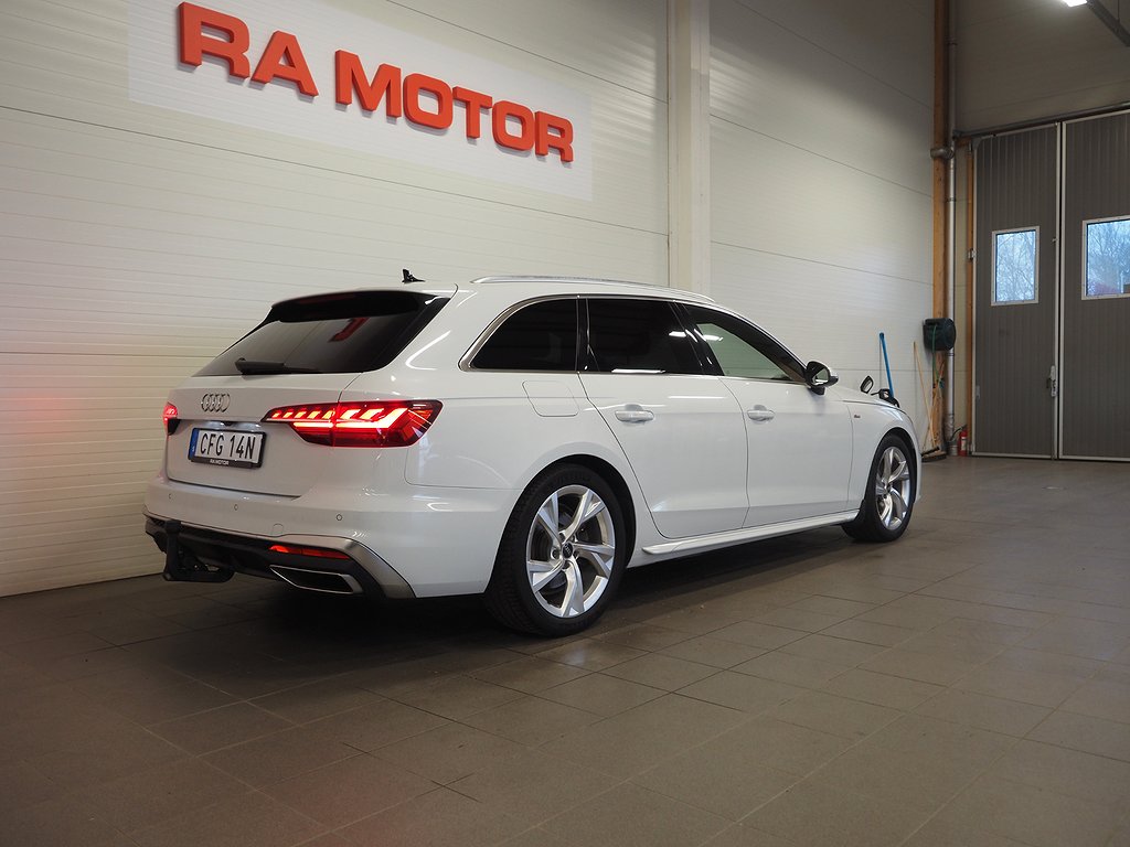 Audi A4 Avant 40 TFSI 204hk Q S-Line |Cockpit|Drag|Värmare| 2021