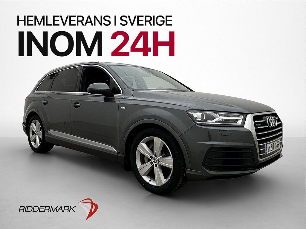Audi Q7 S Line 272hk V6 Quattro Värmare Dragkrok Kamera BOSE