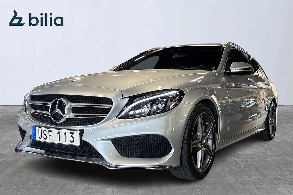 Mercedes-Benz C200 200 AMG Burmester Dragkrok Skinn Navi