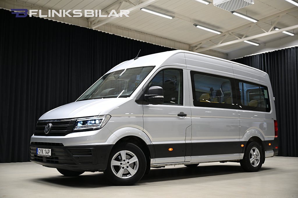 Volkswagen Crafter 177HK Automat|Färdtjänstbuss|8-Passagerare|Lågmil|Moms