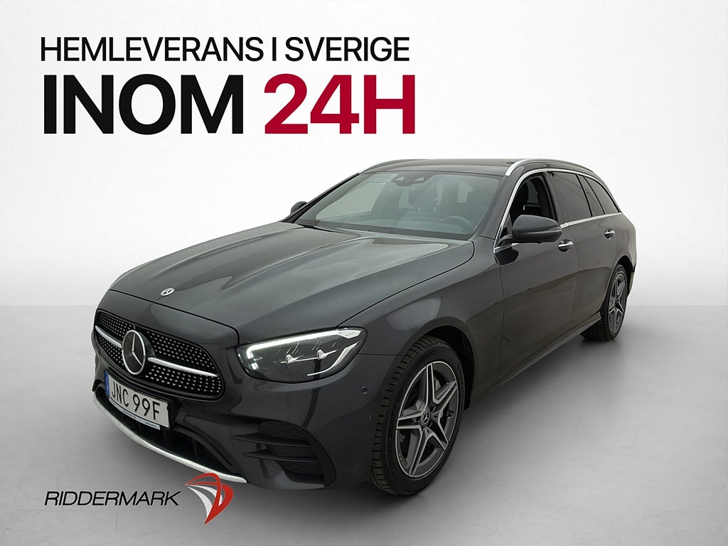 Mercedes-Benz E300 de 4M 306hk AMG Värm 360° Wide Burm Drag