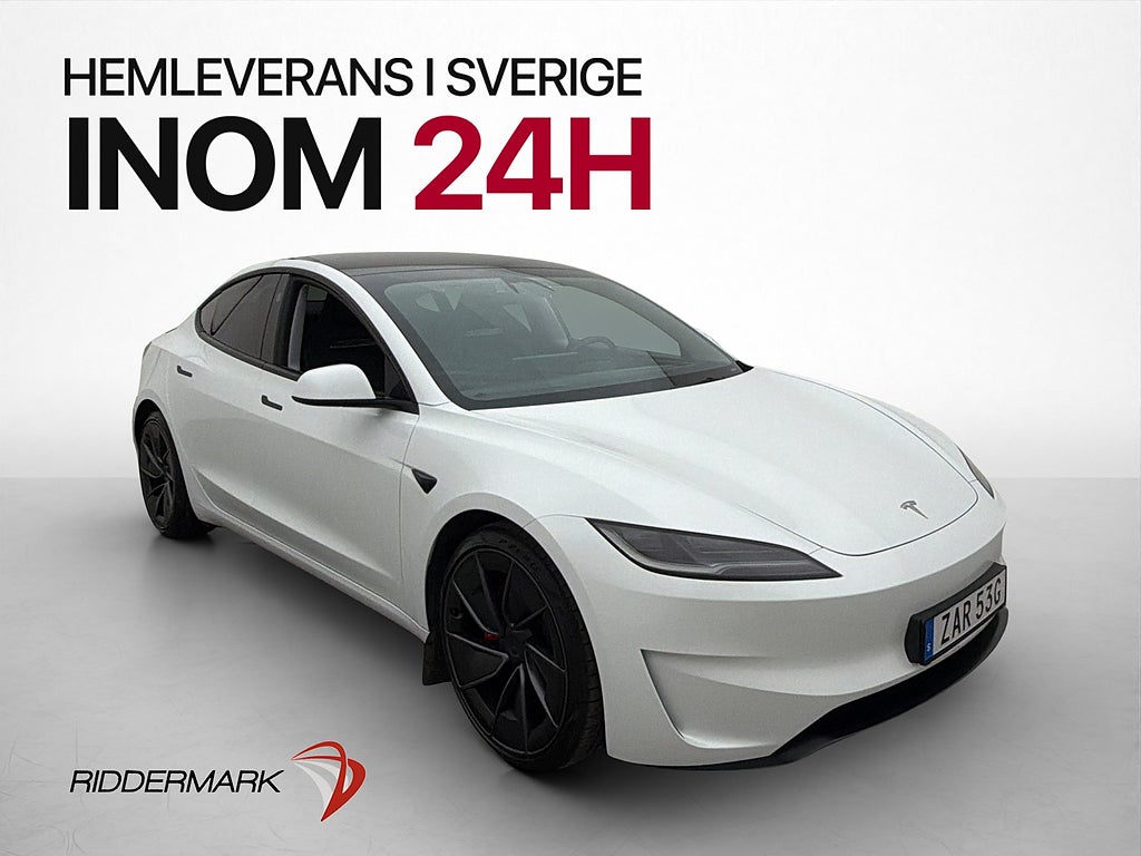 Tesla Model 3 Performance 627hk Pano AP Värmepump