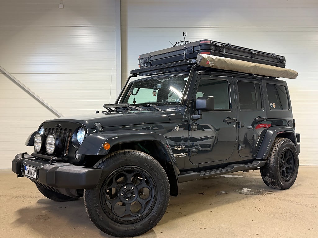 Jeep Wrangler Unlimited V6 4WD Aut Drag Läder B-kam Taktält *MAFFIG*