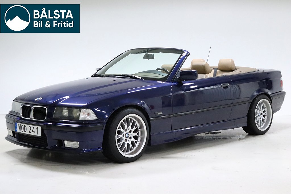 BMW 320 E36 CONVERTIBLE 150HK LÅG MIL FULL DOKUMENTATION