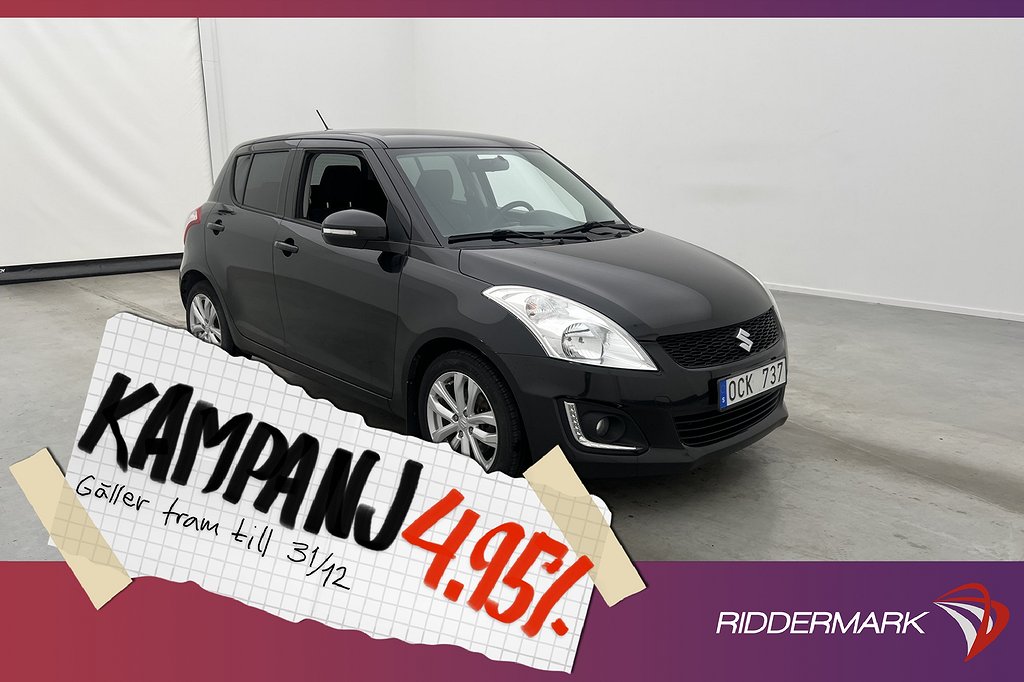 Suzuki Swift 1.2 VVT 94hk Navi Farthålla 4,95% Ränta