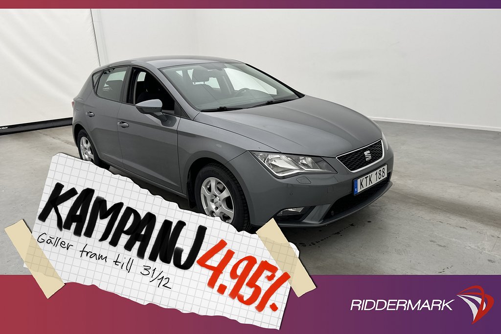 Seat Leon TSI 110hk Style M&K-Värmare Psensorer 4,95% Ränta