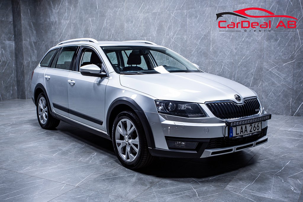 Skoda Octavia Scout 2.0 TDI 4x4 D-Värmare LED-ramp Drag MOMS