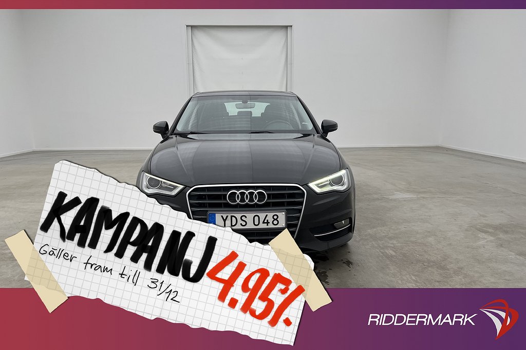 Audi A3 Sportback TDI 150hk Sport Sensorer Dr 4,95% Ränta