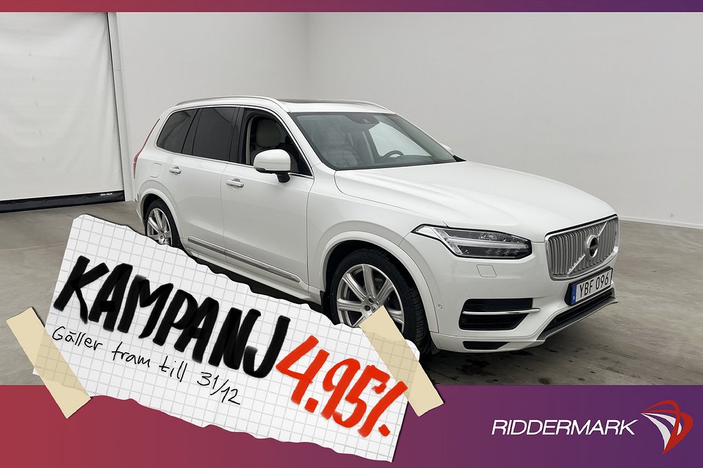 Volvo XC90 T8 AWD TwEn 407hk Inscription Pano 4,95% Ränta