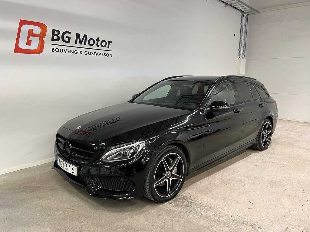 Mercedes-Benz C 220 T d 4M 9G 170hk AMG Line Drag/Navi/Värm