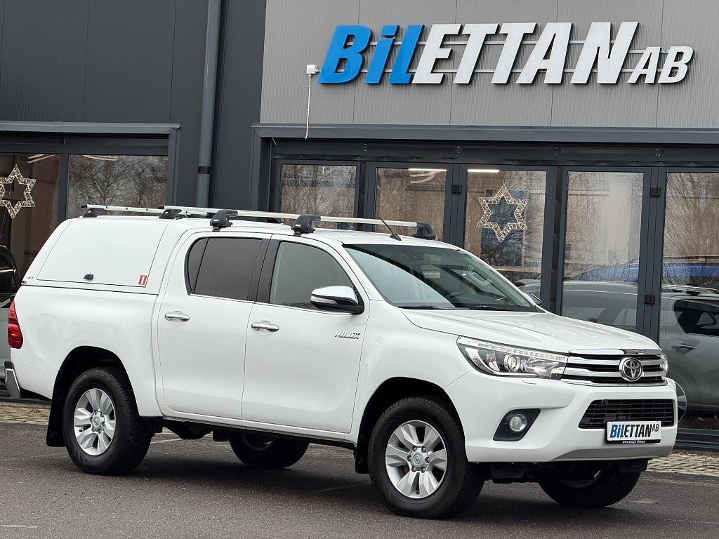 Toyota Hilux Dubbelhytt 2.4 AWD Euro 6 150hk|Flakkåpa|Moms