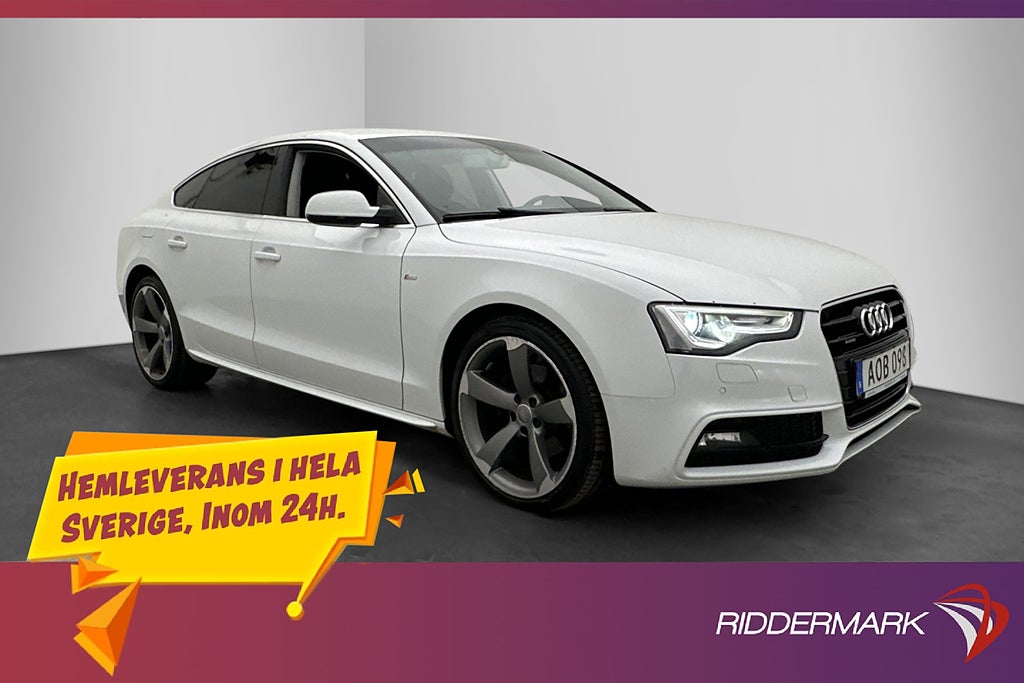 Audi A5 Sportback 2.0 TDI Quattro 190hk S-Line Värmare Drag
