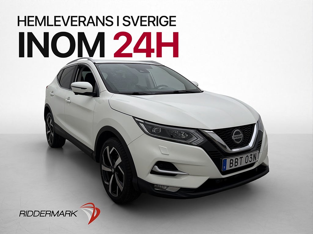 Nissan Qashqai 1.3 Tekna2 360° Navi 0.56l/mil Kamera Skinn