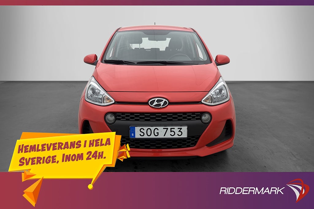 Hyundai i10 1.0 Blue 67hk Rattvärme 1 Brukare 756kr Årsskatt