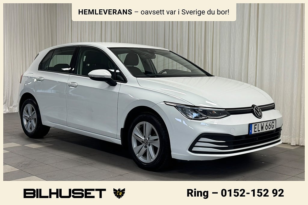 Volkswagen Golf 1.0 TSI OPF Adaptiv F-hållare Rattvärme Carplay 
