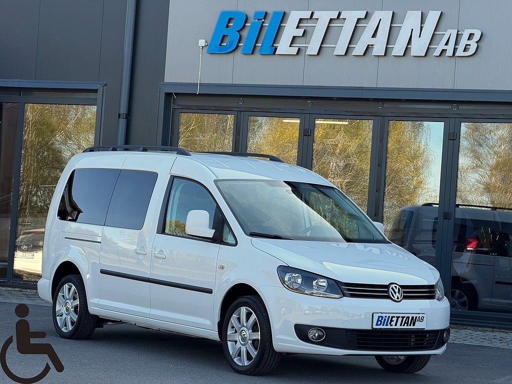 Volkswagen Caddy Maxi Life 1.2TSI|Handikappanpassad|Golvsänkt|Turny stol