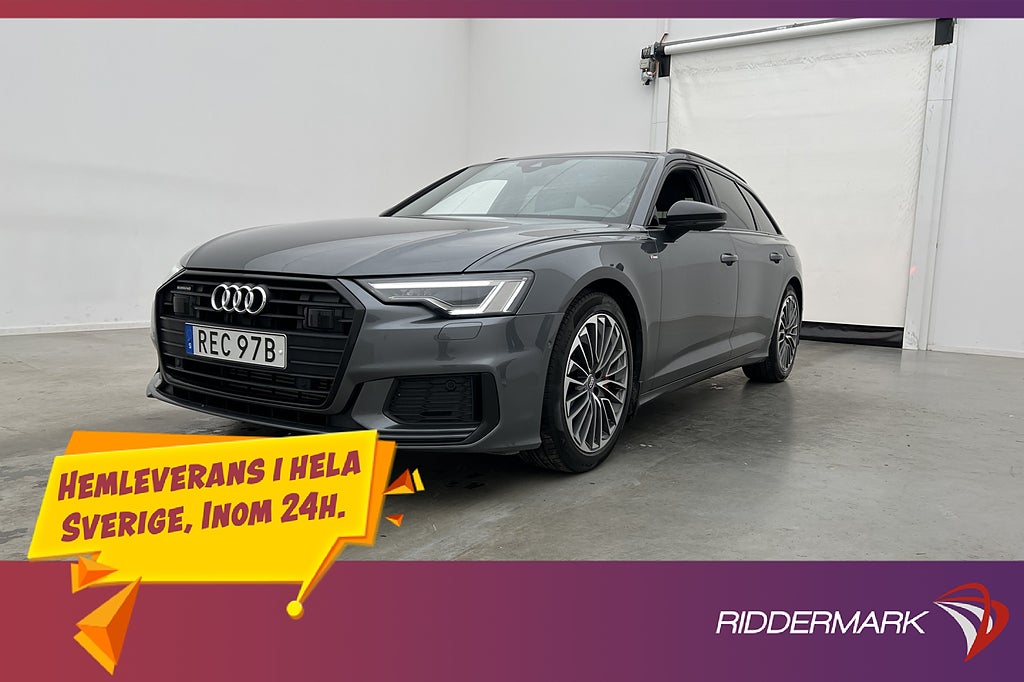 Audi A6 55 TFSI e Q 367hk S-Line Cockpit Matrix Kamera Drag