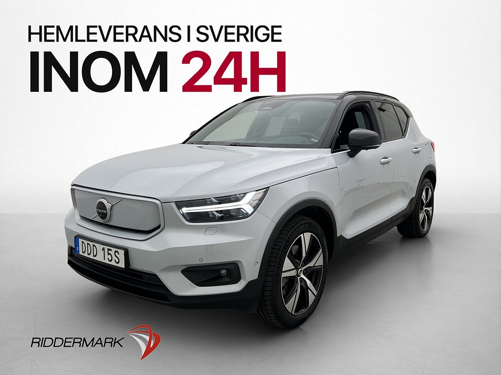 Volvo XC40 Recharge Twin 408hk Pro Värmare Pano H/K Drag 360