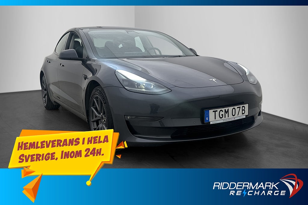 Tesla Model 3 Long Range AWD AP Kamera Skinn Svenskåld