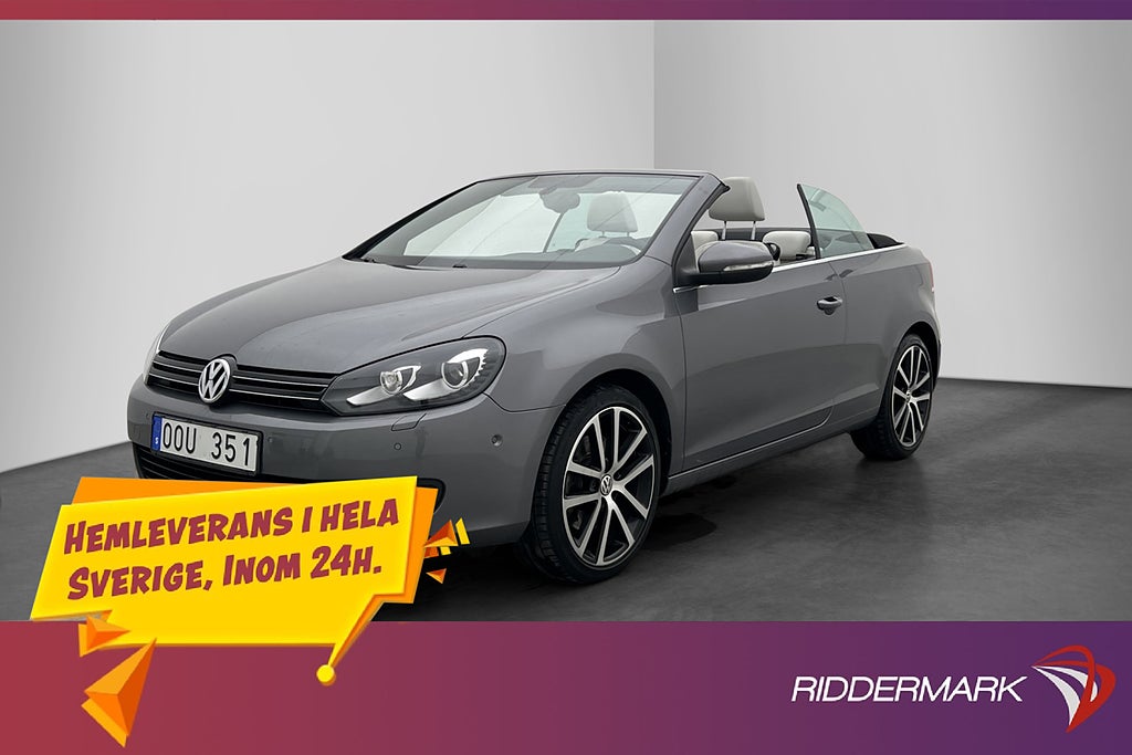 Volkswagen Golf 1.4 TSI Cabriolet Premium Skinn Sensorer GPS