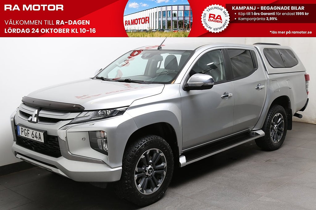 Mitsubishi L200 Dubbelhytt 2,2 Di-D 4WD Premium Kåpa Drag Leasbar