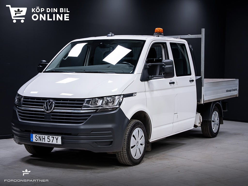 Volkswagen Transporter Chassi Dubbelhytt T30 2.0 TDI 110HK VÄRMARE LEASEBAR