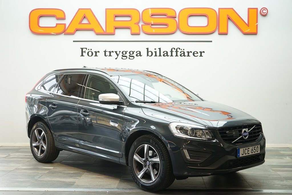 Volvo XC60 D4 AWD Aut R-Design Pano VOC Värmare Drag BLIS 