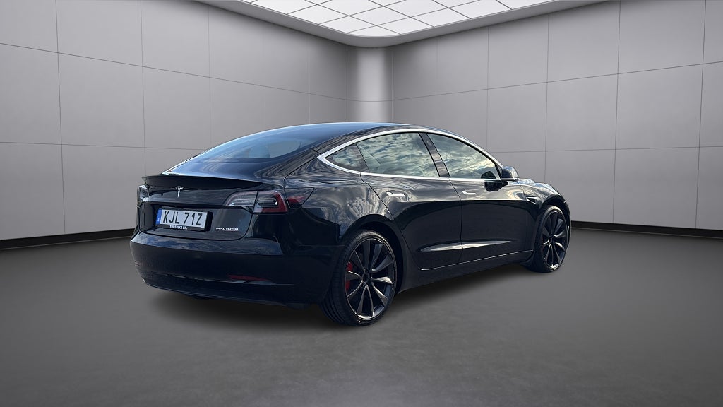 Tesla Model 3 Long Range Performance AWD Panorama 513hk 1 Ägare - miniatyr 6