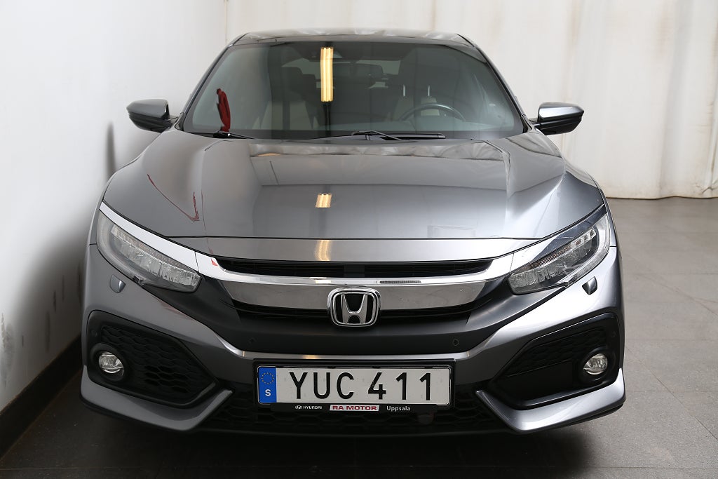 Honda Civic 1,5 i-VTEC Turbo 182hk Prestige Aut Glastak Skinn Motorv 2017
